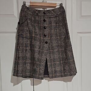 Agile by Florence Walsh Plaid A-Line Skirt Size 12
